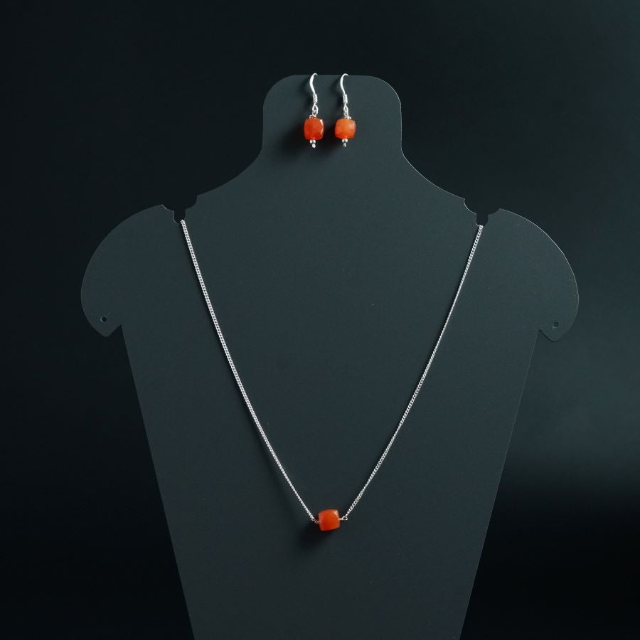 Silver and Carnelian set