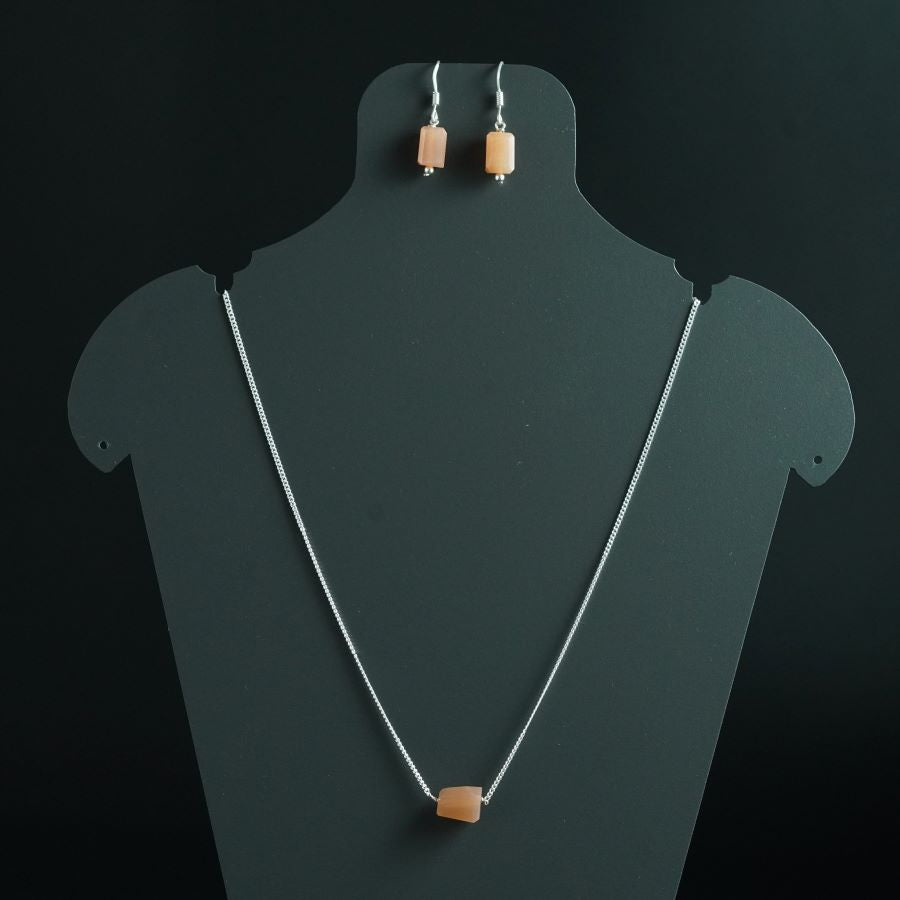 Silver and Moonstone set